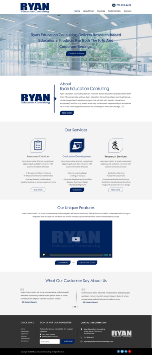 Diseño Web por HarmiDesigning para Ryan Education Consulting LLC | Diseño: #20170470