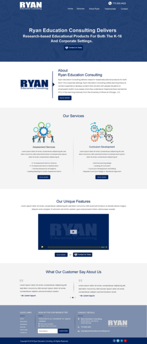 Web Design by harmi_199 for Ryan Education Consulting LLC | Design: #20190578