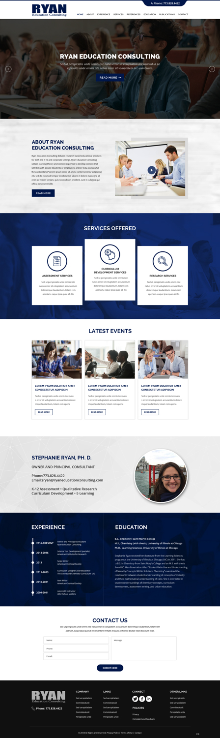 Diseño Web por pb para Ryan Education Consulting LLC | Diseño #20149218