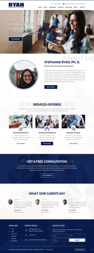 Diseño Web por pb para Ryan Education Consulting LLC | Diseño: #20149221