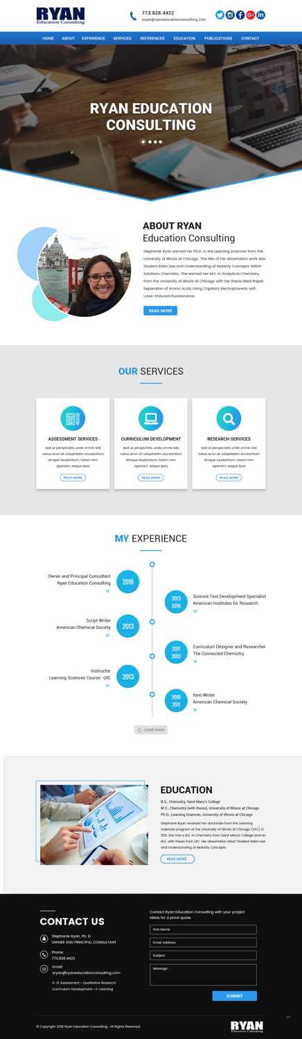 Diseño Web por pb para Ryan Education Consulting LLC | Diseño #20149222