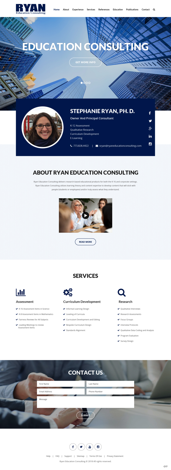 Web Design by pb for Ryan Education Consulting LLC | Design #20149229