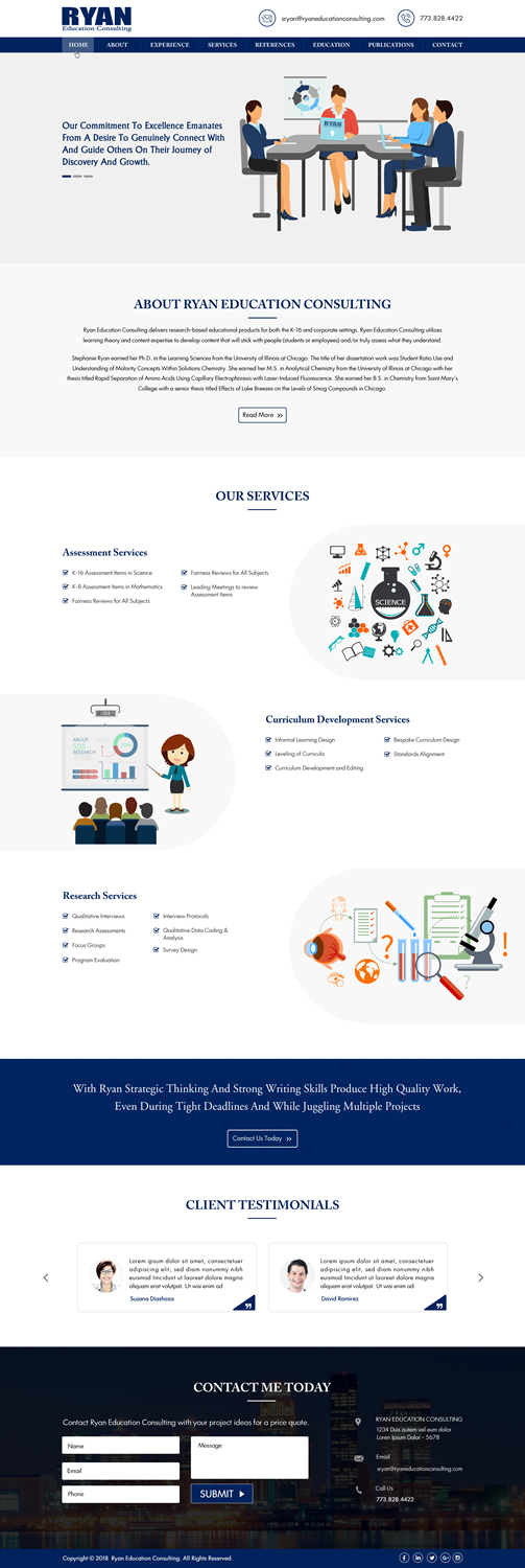 Diseño Web por Sbss para Ryan Education Consulting LLC | Diseño #20147353