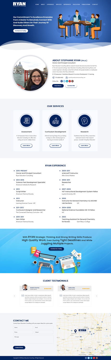 Diseño Web por Sbss para Ryan Education Consulting LLC | Diseño #20147355