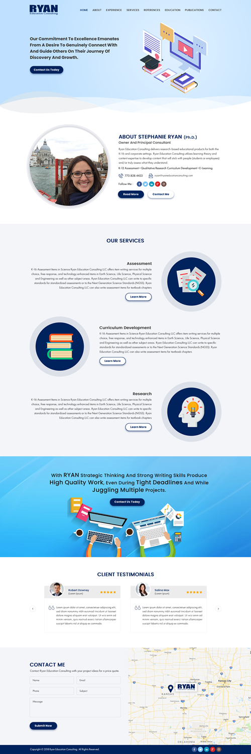 Web-Design von Sbss für Ryan Education Consulting LLC | Design #20147356