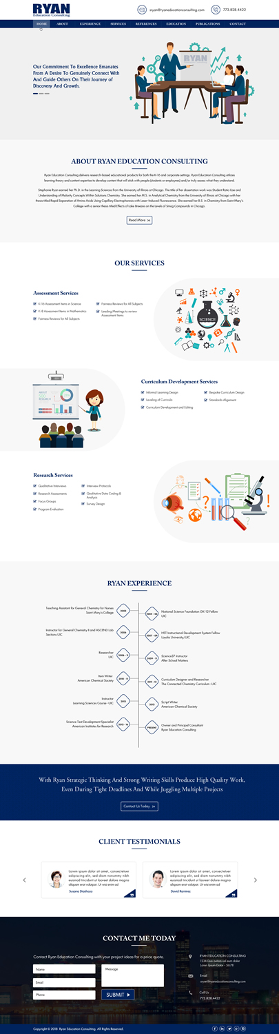 Diseño Web por Sbss para Ryan Education Consulting LLC | Diseño #20147357