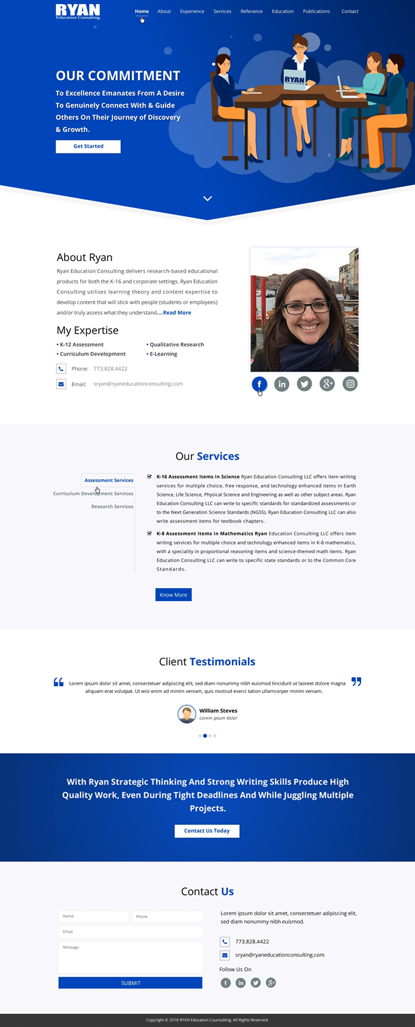 Diseño Web por Sbss para Ryan Education Consulting LLC | Diseño #20147515