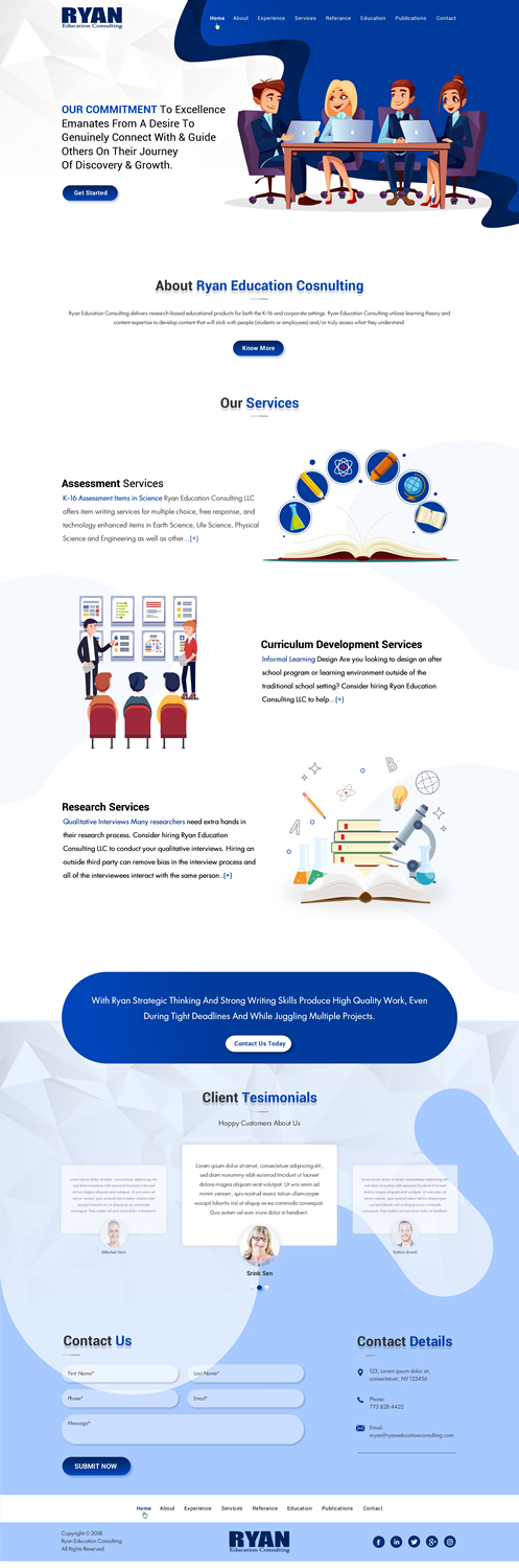 Diseño Web por Sbss para Ryan Education Consulting LLC | Diseño #20147516