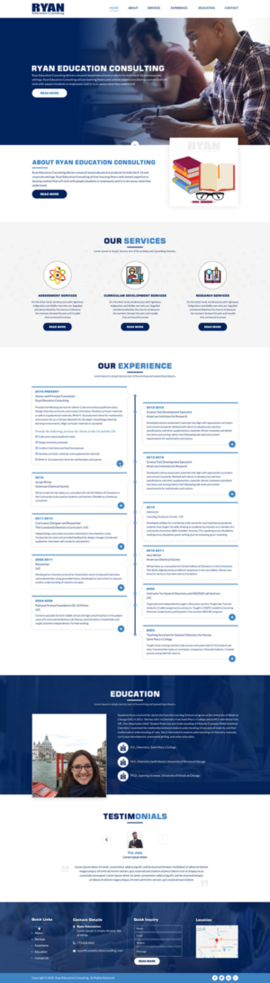 Web Design by Sbss for Ryan Education Consulting LLC | Design: #20147517