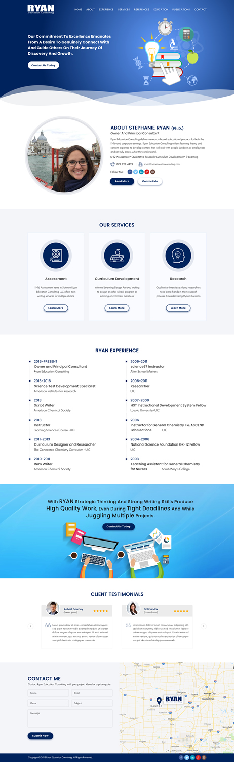 Diseño Web por Sbss para Ryan Education Consulting LLC | Diseño #20147518