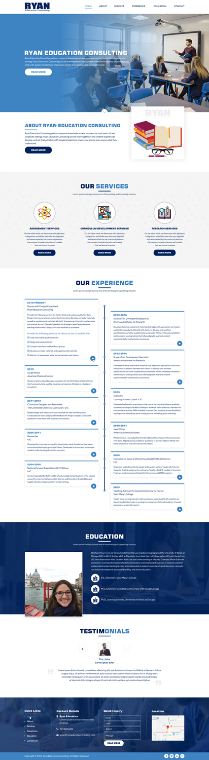 Web-Design von Sbss für Ryan Education Consulting LLC | Design #20147519