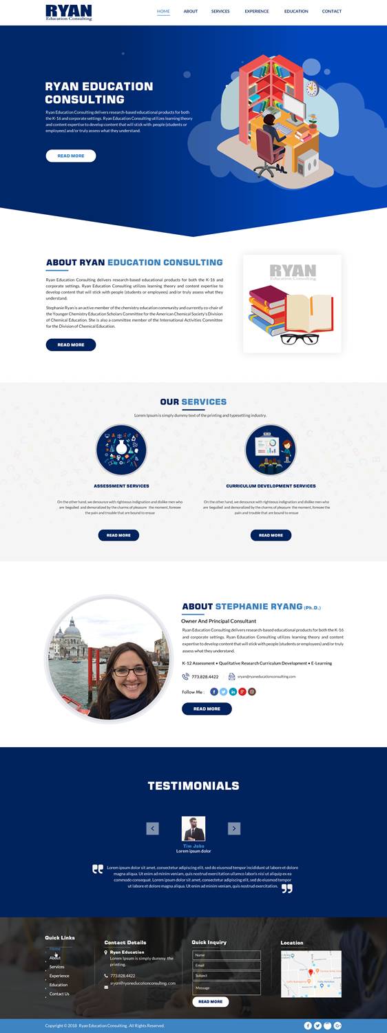 Web Design par Sbss pour Ryan Education Consulting LLC | Design #20164833
