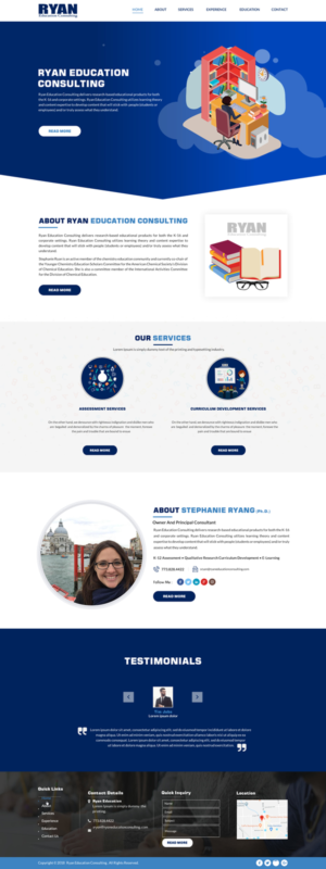 Web Design by Sbss for Ryan Education Consulting LLC | Design: #20164833