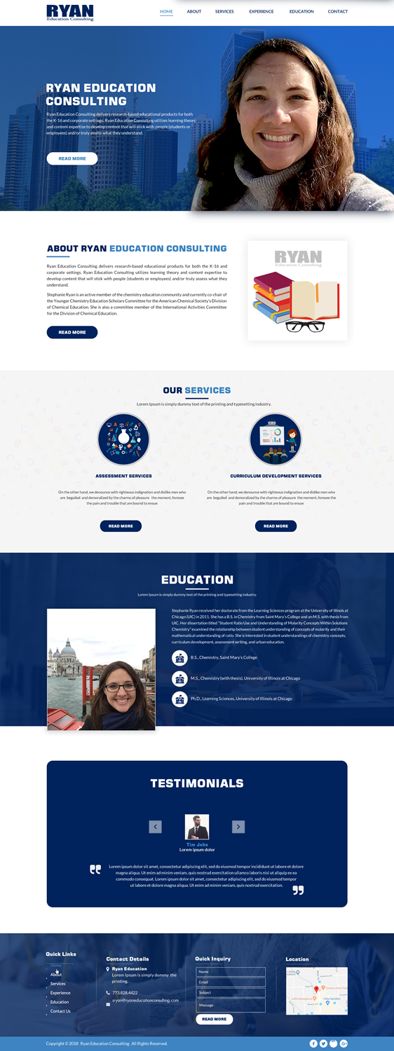 Diseño Web por Sbss para Ryan Education Consulting LLC | Diseño #20164834
