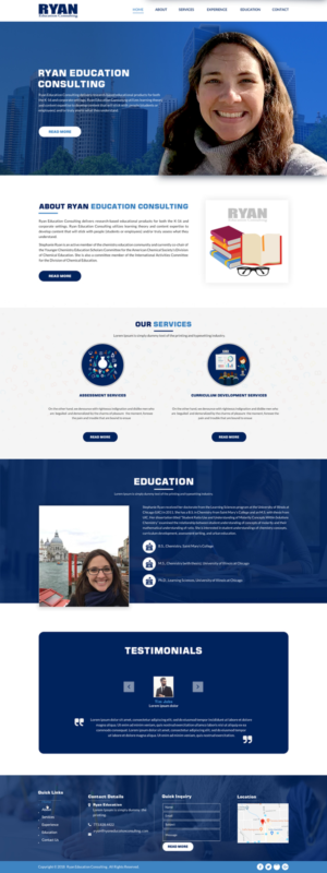 Web Design by Sbss for Ryan Education Consulting LLC | Design: #20164834
