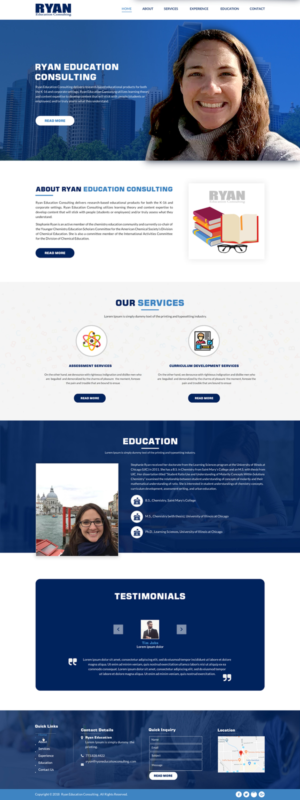 Web Design by Sbss for Ryan Education Consulting LLC | Design: #20164835