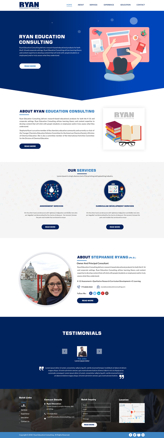 Web Design par Sbss pour Ryan Education Consulting LLC | Design #20164836