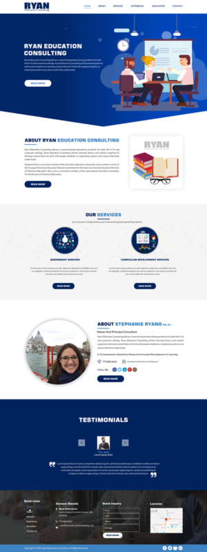 Web Design by Sbss for Ryan Education Consulting LLC | Design: #20164837