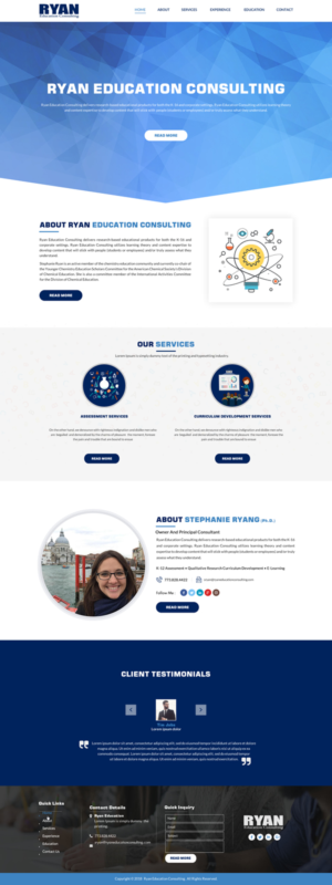 Web Design by Sbss for Ryan Education Consulting LLC | Design: #20182757