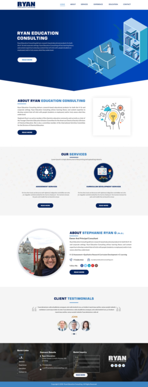 Web Design by Sbss for Ryan Education Consulting LLC | Design: #20183351