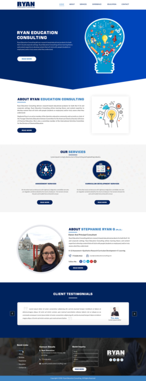 Web Design by Sbss for Ryan Education Consulting LLC | Design: #20186674
