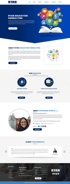 Web Design by Sbss for Ryan Education Consulting LLC | Design: #20186675