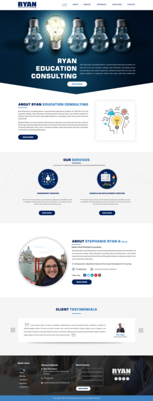 Web Design by Sbss for Ryan Education Consulting LLC | Design: #20186677