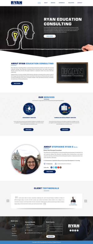 Web Design by Sbss for Ryan Education Consulting LLC | Design: #20206979