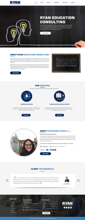 Web Design by Sbss for Ryan Education Consulting LLC | Design: #20210595