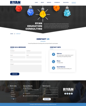 Web Design by Sbss for Ryan Education Consulting LLC | Design: #20332865