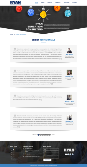 Web Design by Sbss for Ryan Education Consulting LLC | Design: #20332874