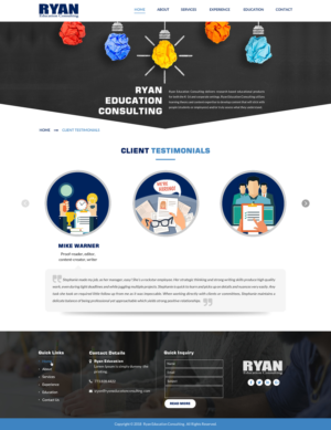 Web Design by Sbss for Ryan Education Consulting LLC | Design: #20342426