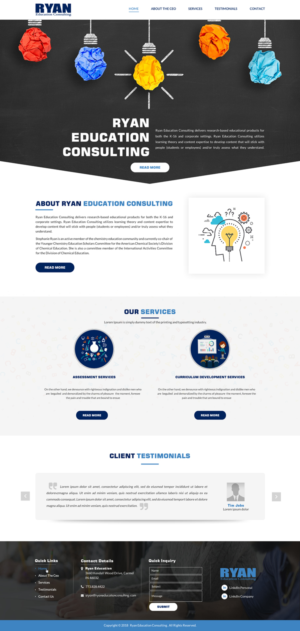 Web Design by Sbss for Ryan Education Consulting LLC | Design: #20383790