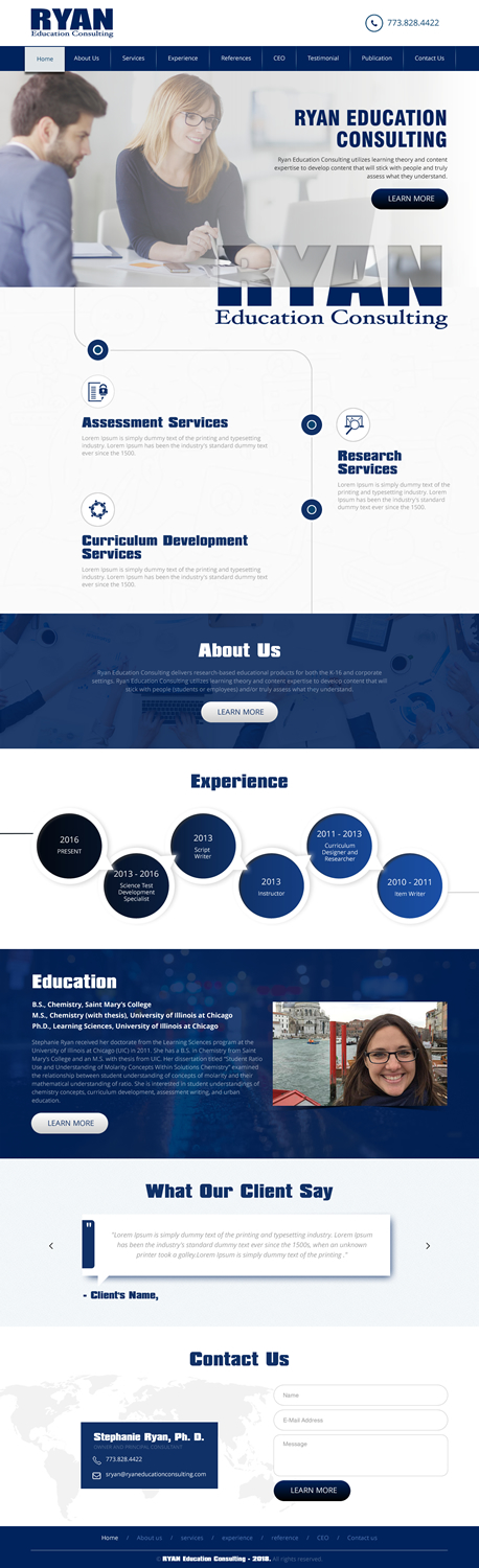 Diseño Web por rightway para Ryan Education Consulting LLC | Diseño #20147946