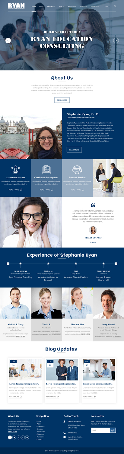 Web Design par rightway pour Ryan Education Consulting LLC | Design #20147952