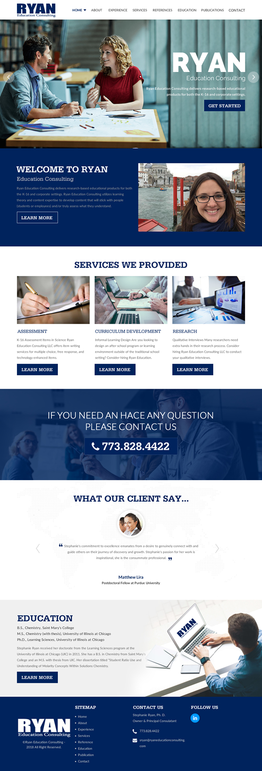 Diseño Web por rightway para Ryan Education Consulting LLC | Diseño #20147953
