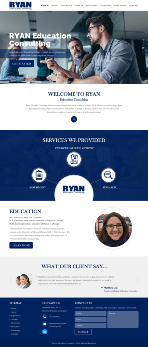 Diseño Web por rightway para Ryan Education Consulting LLC | Diseño: #20147960