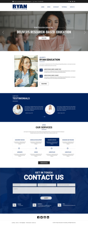 Diseño Web por Dream Logo Design para Ryan Education Consulting LLC | Diseño: #20160280