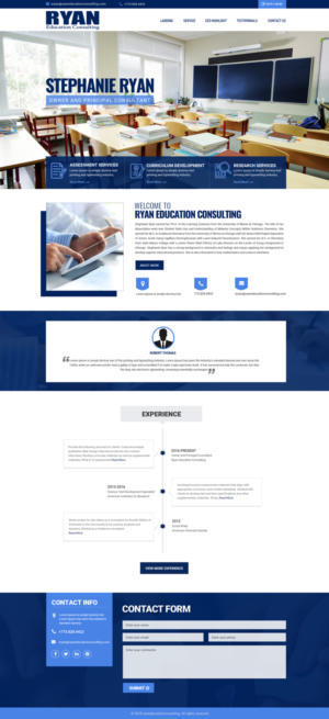 Diseño Web por Dream Logo Design para Ryan Education Consulting LLC | Diseño: #20170260