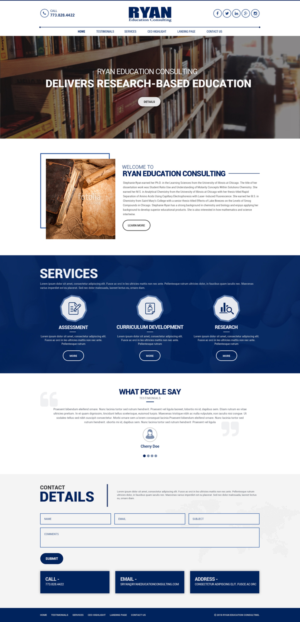 Web Design by Dream Logo Design for Ryan Education Consulting LLC | Design: #20182320