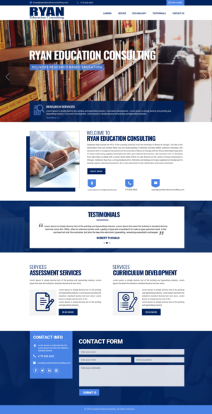 Web Design by Dream Logo Design for Ryan Education Consulting LLC | Design: #20182323