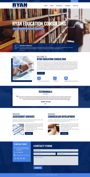 Web Design by Dream Logo Design for Ryan Education Consulting LLC | Design: #20203032