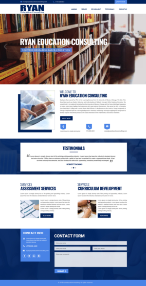 Web Design by Dream Logo Design for Ryan Education Consulting LLC | Design: #20230769