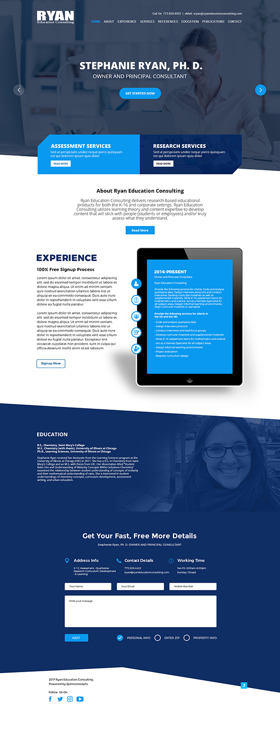Web Design par lemosys infotech pour Ryan Education Consulting LLC | Design #20146559
