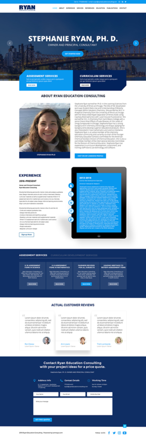 Web Design by lemosys infotech for Ryan Education Consulting LLC | Design: #20153688