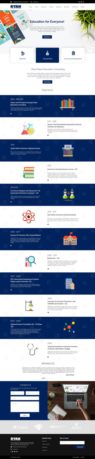 Web Design by Whipple Web Design for Ryan Education Consulting LLC | Design #20215582