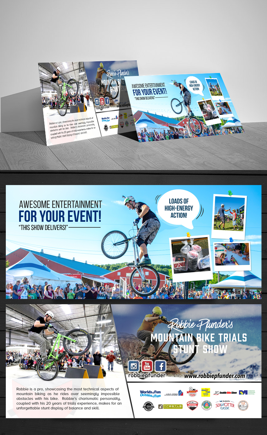 Postcard Design by creative.bugs for Pfun Entertainment | Design #20156589