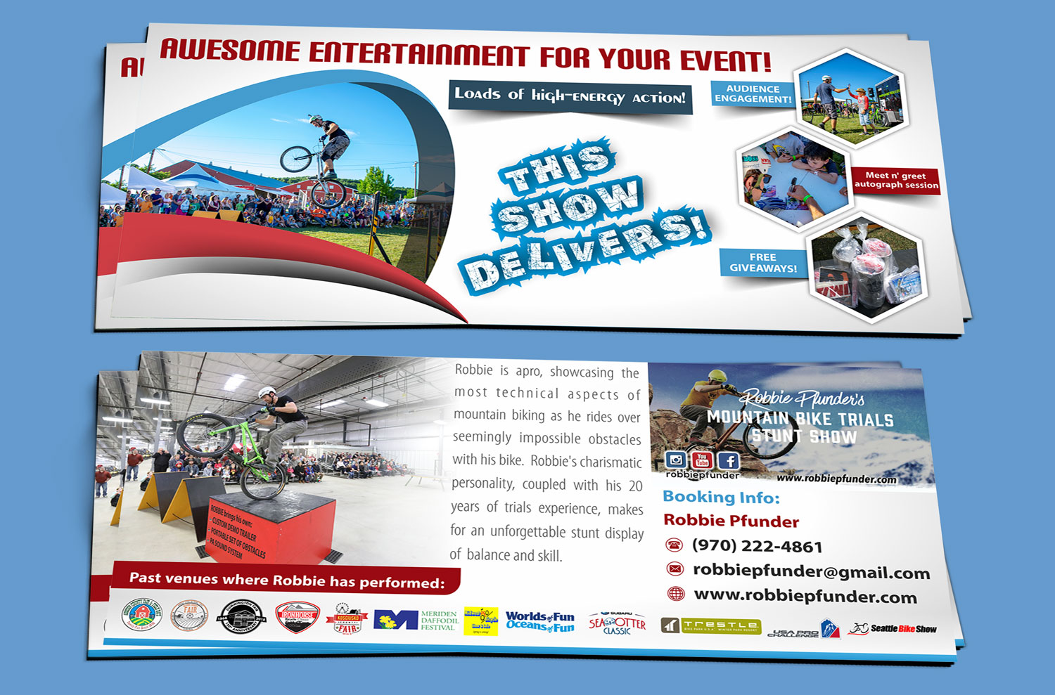 Postcard Design by Petter Goms for Pfun Entertainment | Design #20183426