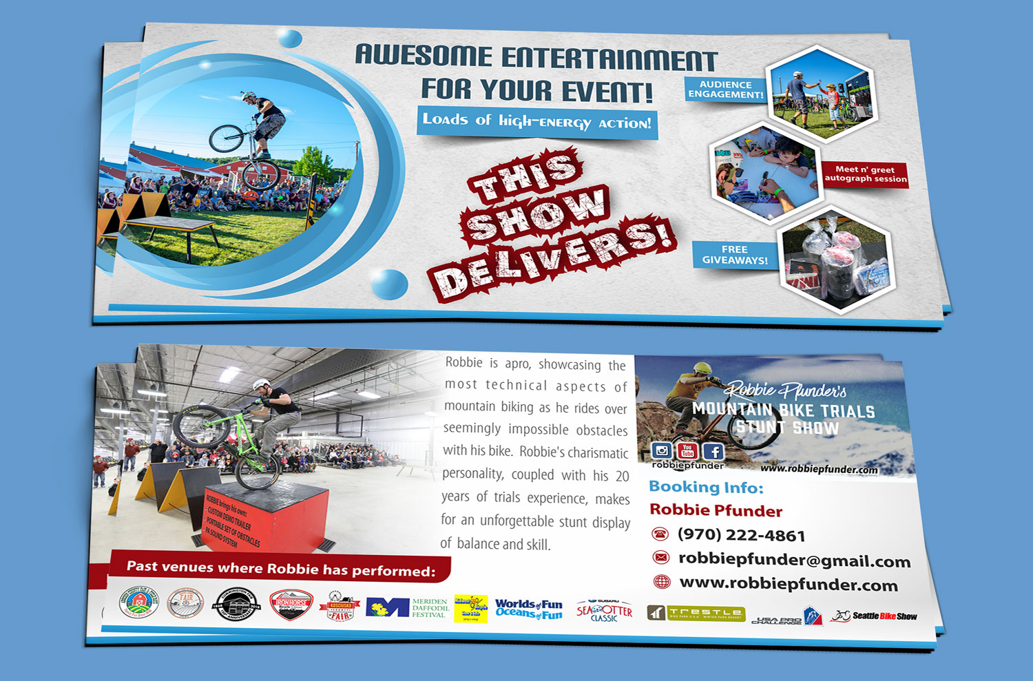 Postcard Design by Petter Goms for Pfun Entertainment | Design #20183607