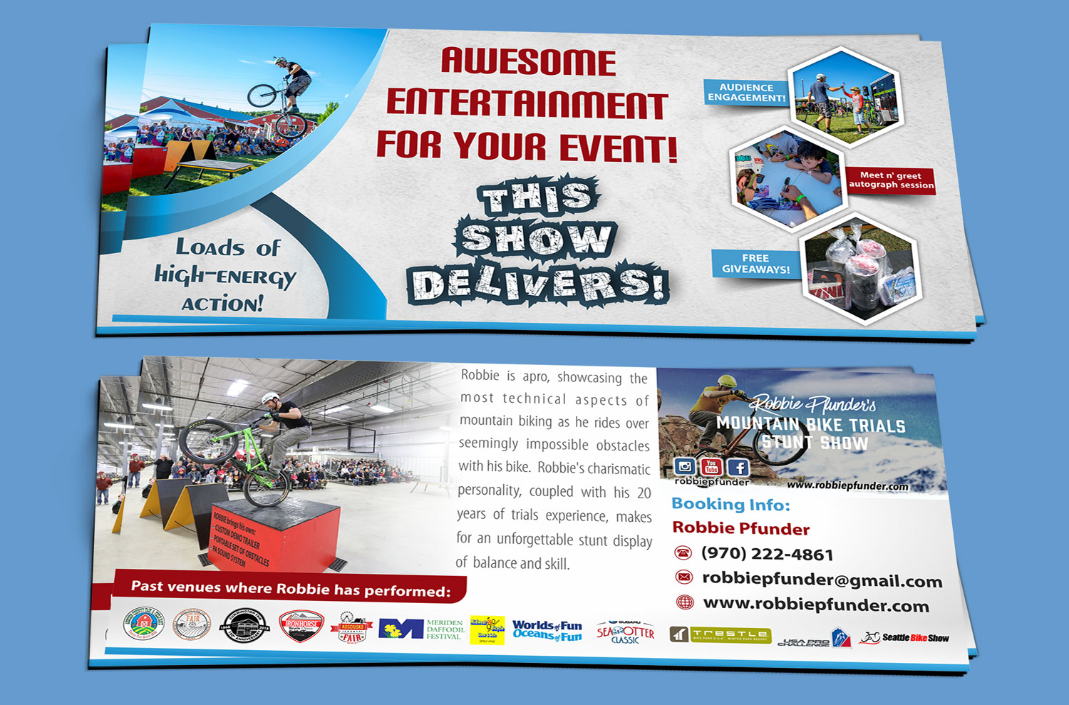 Postcard Design by Petter Goms for Pfun Entertainment | Design #20183814